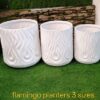 Flamingo Planters 3 sizes Stone finish
